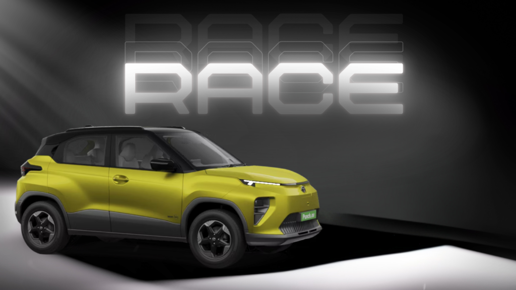 Tata Punch EV in a striking green shade, reflecting freshness, individuality, and a bold electric personality.